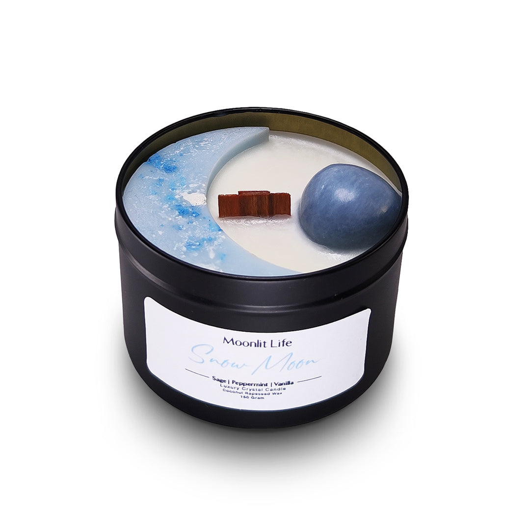 Snow Moon | Crystal Candle